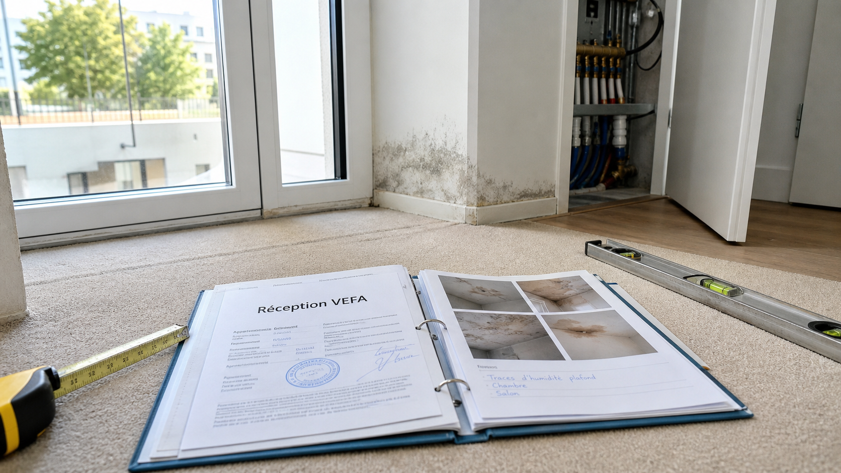 Les nouveaux constructeurs malfaçons : dossier réception VEFA et traces d’infiltration