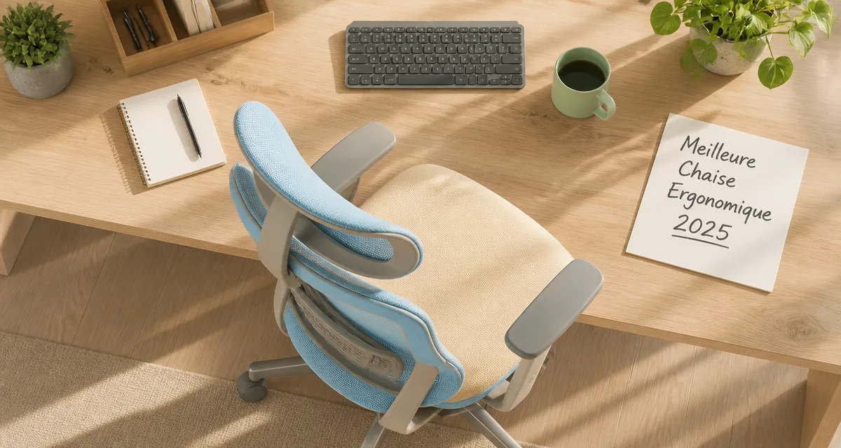 meilleure chaise ergonomique 2025 sur bureau lumineux