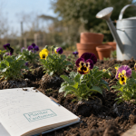 Quand planter des pensées : plants de pensées en godets, jardin