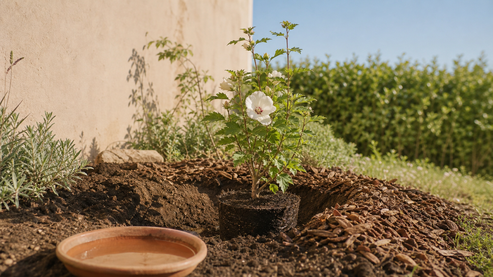 Quand planter un hibiscus en pleine terre : fosse de plantation pour hibiscus syriacus en sol