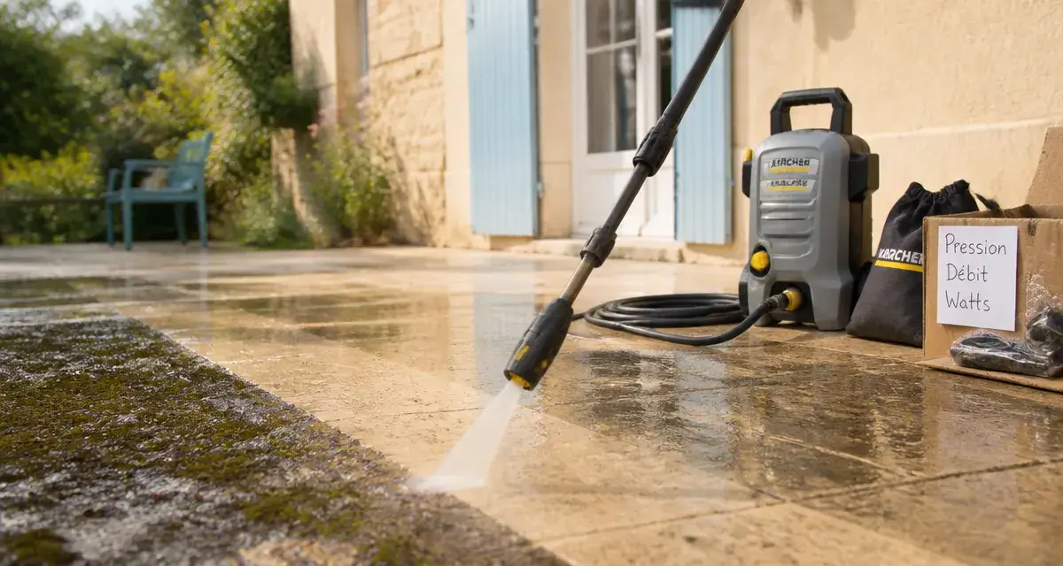Quelle puissance pour un Karcher : 140 bars, 2100 W, jet nettoyeur haute pression