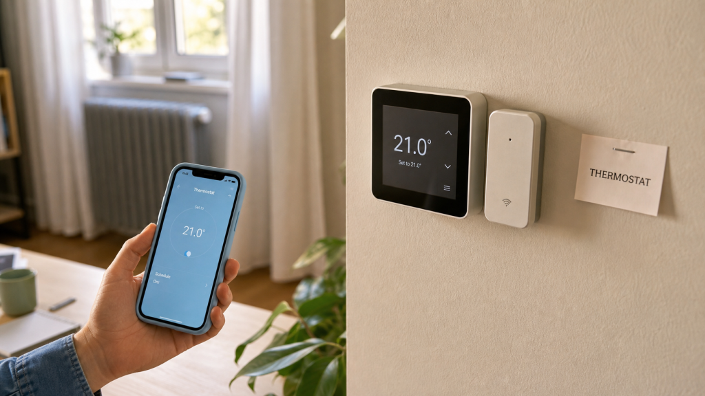 Avis thermostat connecté : thermostat mural et appli smartphone