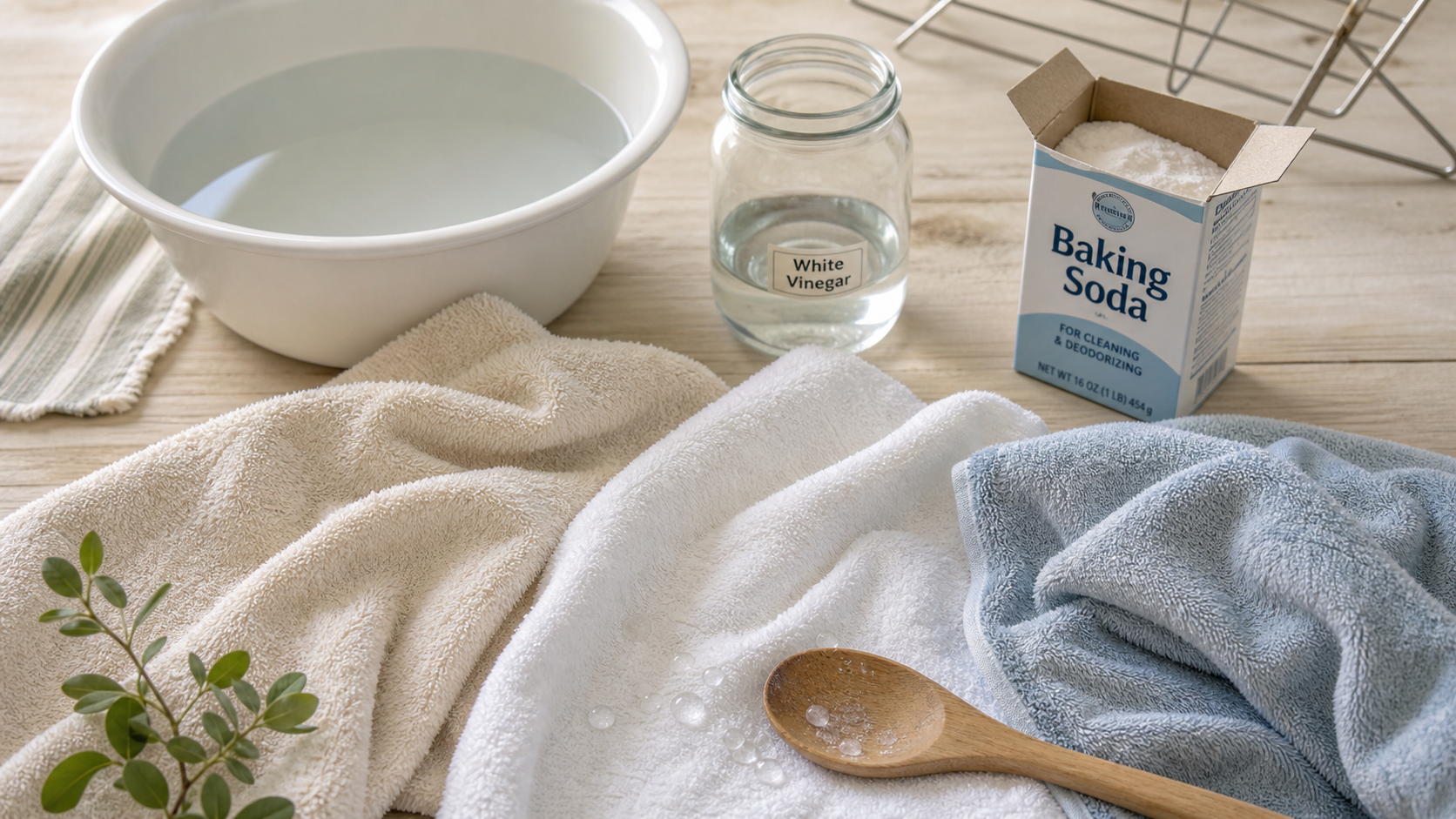 Comment avoir des serviettes de toilette moelleuse sans sèche-linge : 40 °C, eau tiède et vinaigre, serviettes éponge