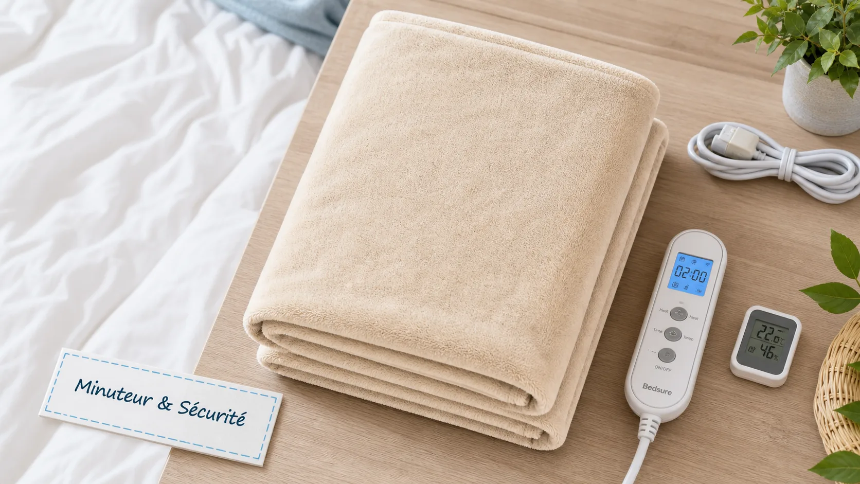 Couverture chauffante prix : minuterie et sécurité, plaid chauffant avec télécommande et thermomètre