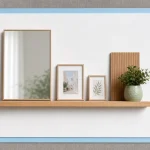 Décorer un mur blanc : déco minimaliste, étagère et miroir