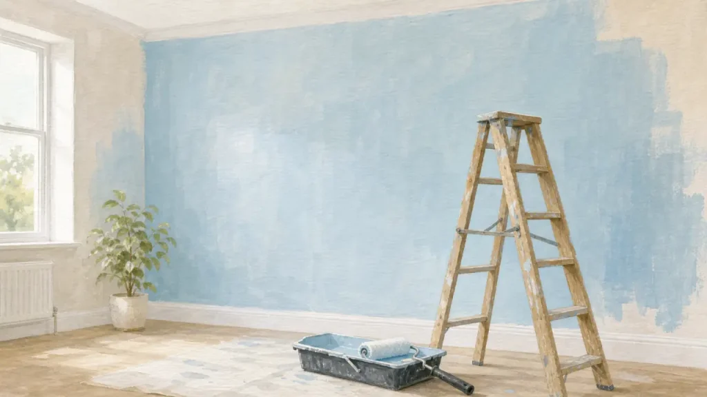 Finition mate plafond, faible reflets et rendu très mat