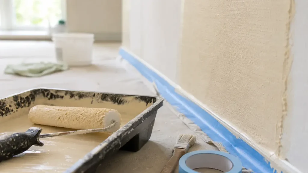 Tissu mural tendu ou collé : peindre sans effet cartonné ni décollement
