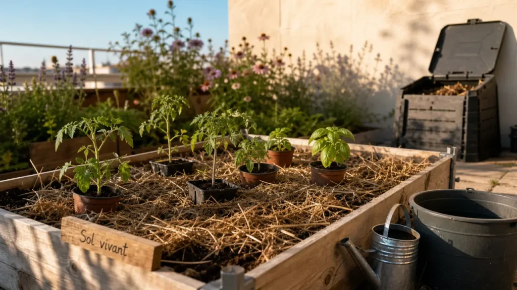 Permaculture au potager : observer d’abord, associer les plantes, pailler le sol