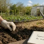 Que planter en mai au potager : semis de carottes en lignes