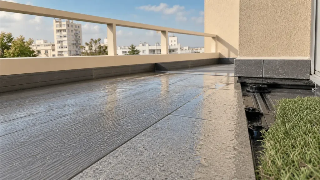 Revêtement de sol balcon : choisir entre bois, carrelage, gazon synthétique et WPC