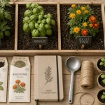Association de plantes au potager : tomates, haricots et courges, compagnonnage au potager.