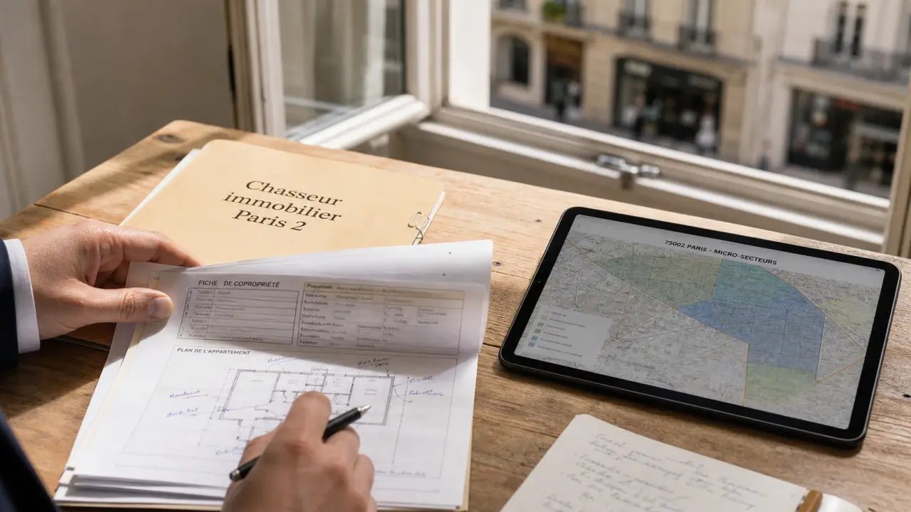 Chasseur immobilier paris 2 : dossier off-market et plan du 75002