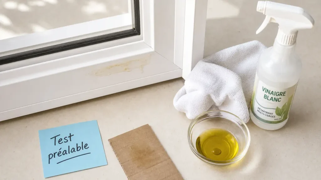 Enlever la colle sur une fenêtre en PVC sans l’abîmer : huile, alcool ou acétone ?