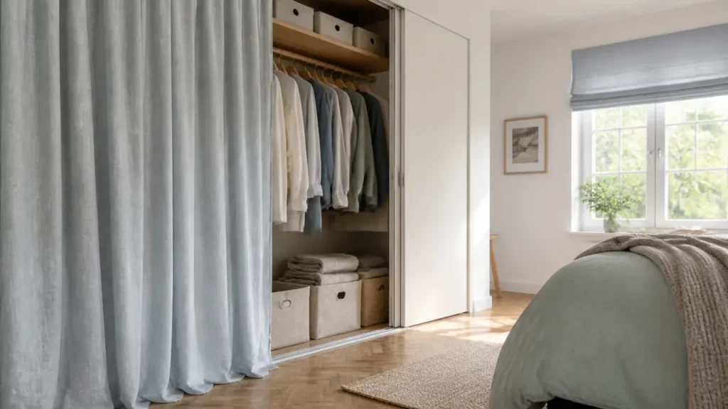 Placard ouvert ou chambre soignée ? Rideau, coulissant ou panneaux selon l’espace
