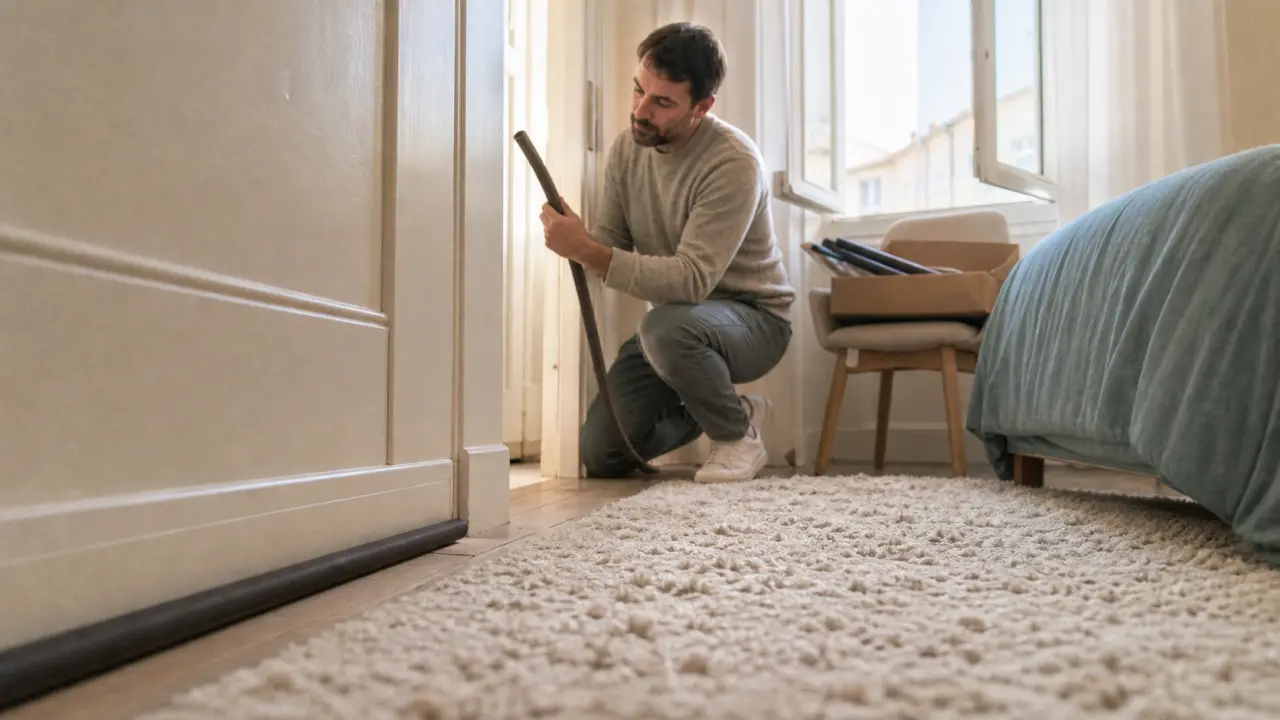Isolation phonique pour chambre : joint de porte anti-bruit, ventilation préservée