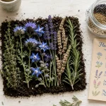 Plantes mellifères : fleurs bleues et lavande pour abeilles