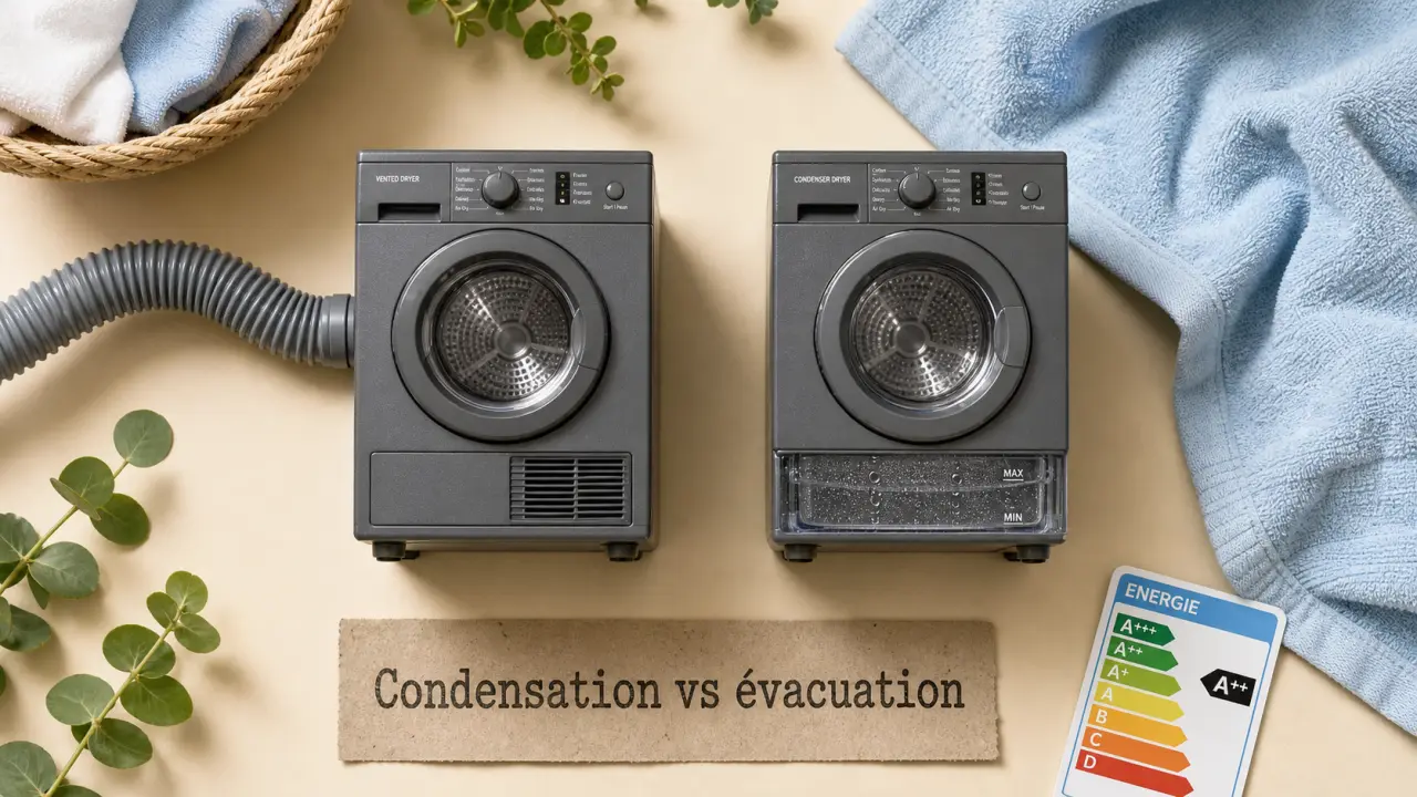 Différence sèche linge condensation ou évacuation : évacuation ou condensation