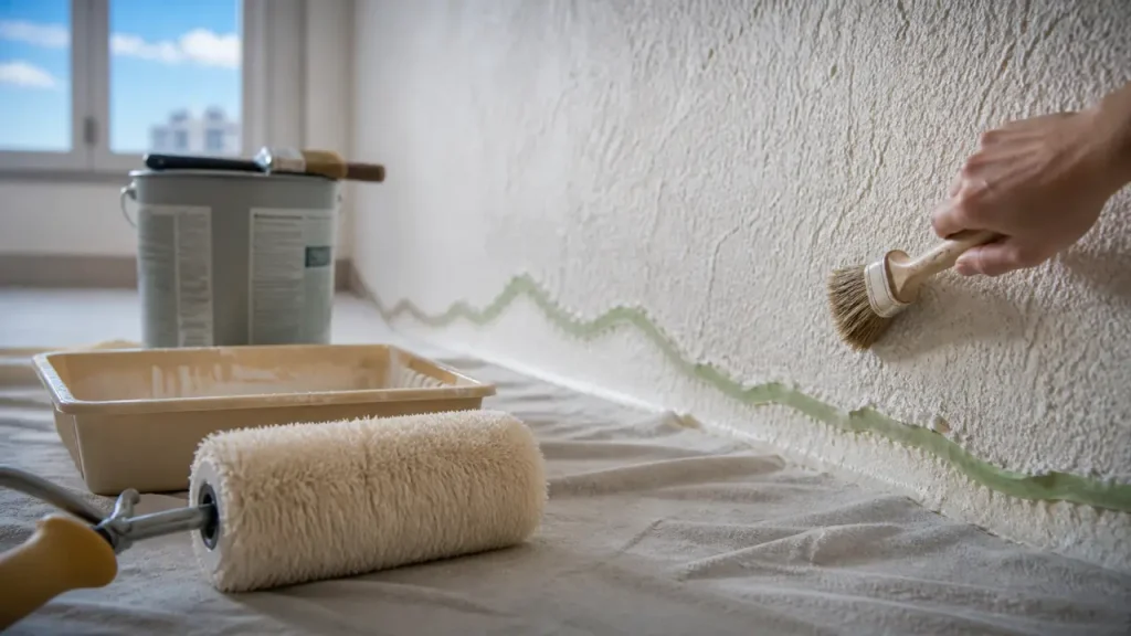 Peinture pour crépi intérieur : choisir la bonne sous-couche et éviter les erreurs d’adhérence