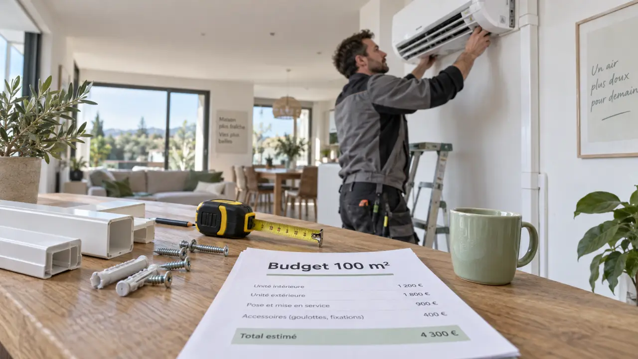 prix pompe à chaleur air-air pour 100m2, artisan pose unité murale en maison