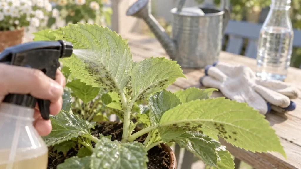 Savon noir contre les pucerons : 5 % suffit, le surdosage brûle les feuilles