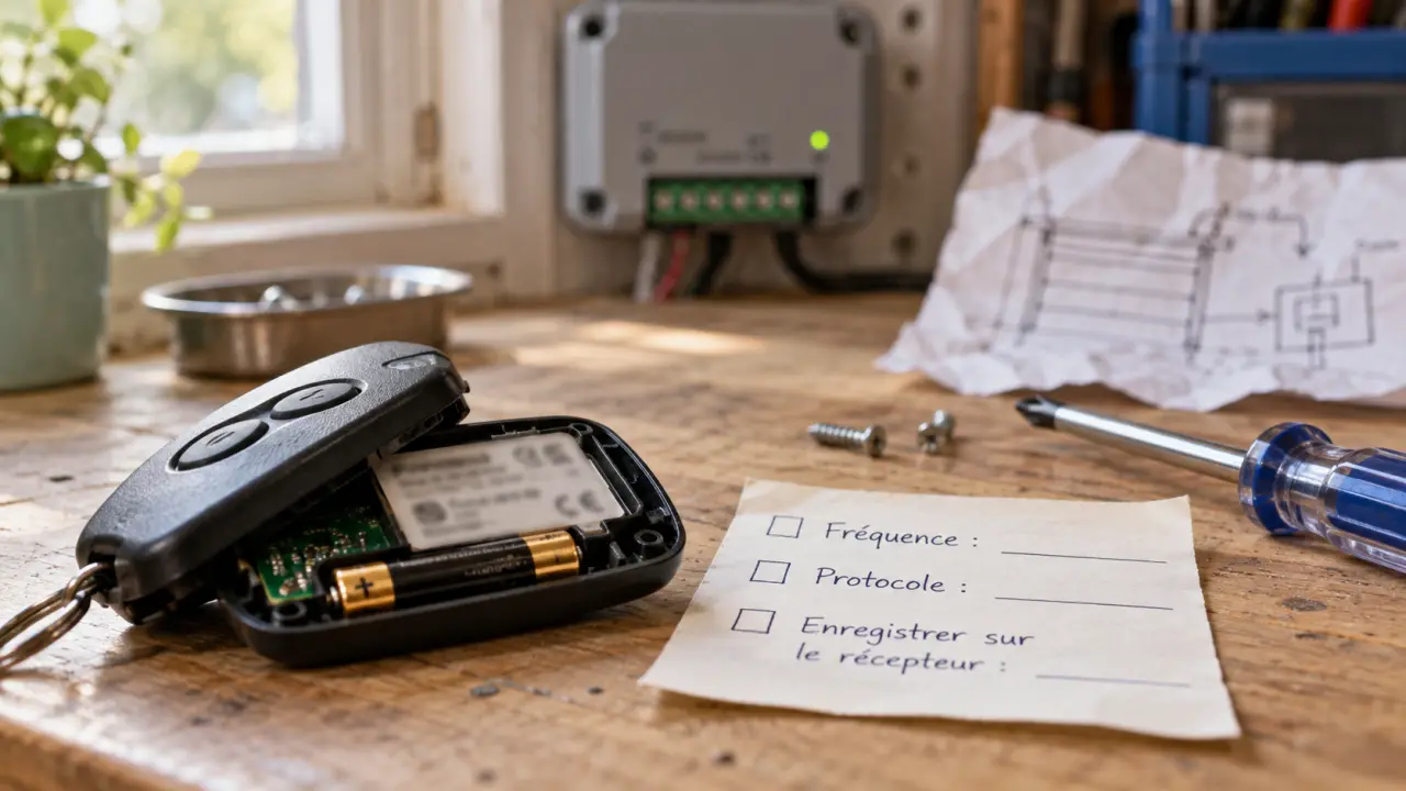 Bip de garage avec télécommande et récepteur : même fréquence ne suffit pas