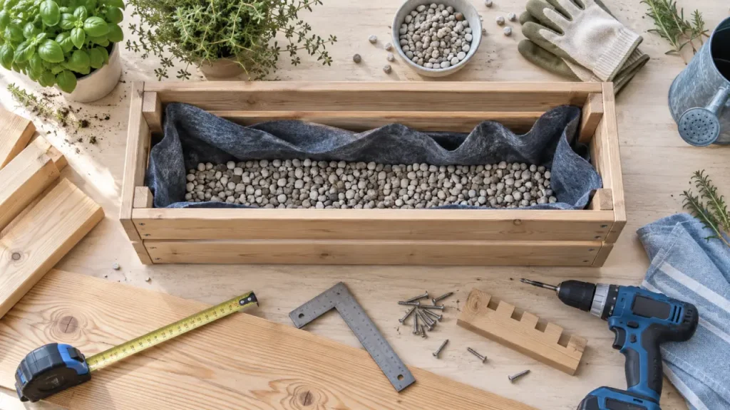 Fabriquez une jardinière en bois durable avec un fond ventilé et un drainage efficace