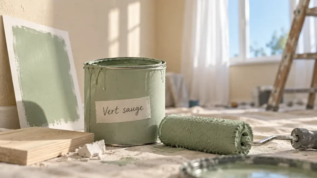 Peinture vert sauge : lumière, finition, support, pourquoi le rendu change-t-il ?
